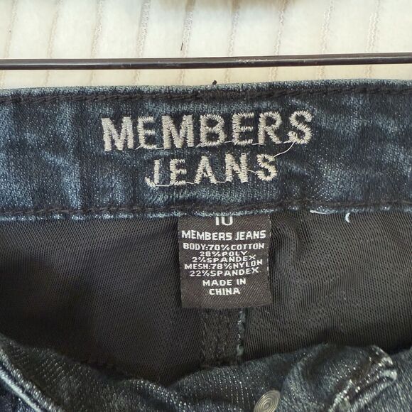 Members Jeans Straight Leg Sz‎ 10 Dark Blue Denim - Picture 15 of 16